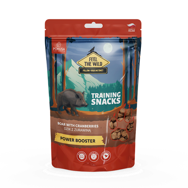 POKUSA TRAINING SNACKS POWER BOOSTER BOAR WITH CRANBERRIES 200G