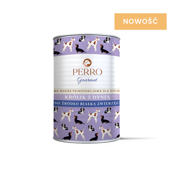 PERRO GOURMET KRÓLIK Z DYNIĄ JUNIOR (DLA SZCZENIĄT) 400G