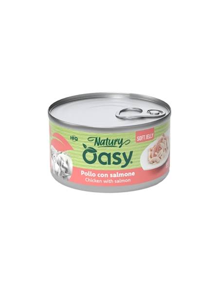 OASY CAT NATURY JELLY KURCZAK Z ŁOSOSIEM (PUSZKA) 85G