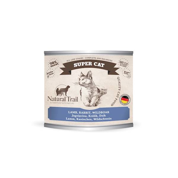 NATURAL TRAIL CAT SUPER JAGNIĘCINA, KRÓLIK, DZIK 200G