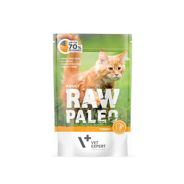VET EXPERT RAW PALEO CAT ADULT TURKEY 100G
