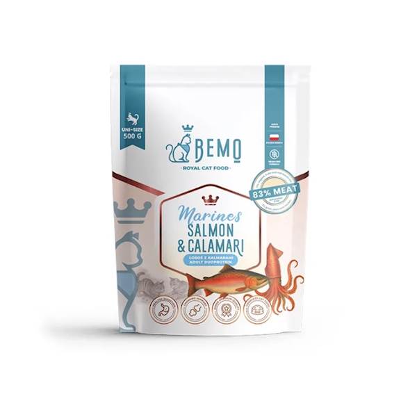 BEMO CAT MARINES SALMON & CALAMARI (Z ŁOSOSIEM I KALMARAMI) 500G