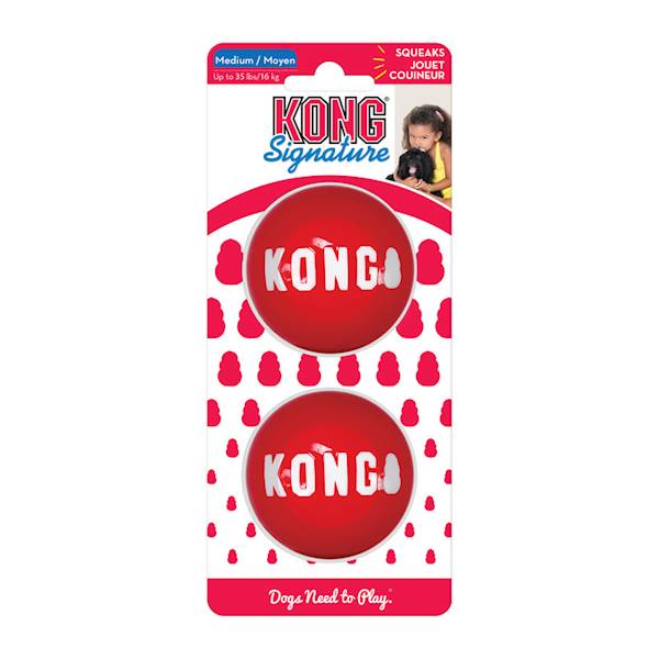 KONG DOG SIGNATURE BALLS MEDIUM 2SZT