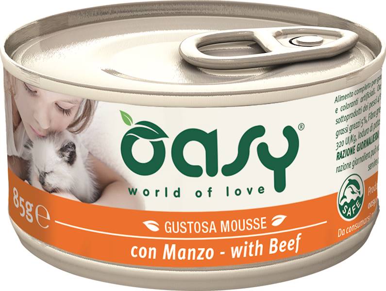 OASY CAT CAPRICE MOUSSE Z WOŁOWINĄ 85G