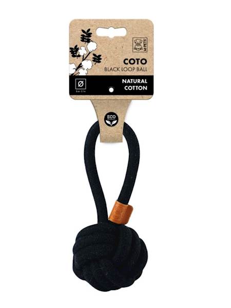 M-PETS COTO BLACK LOOP BALL 8CM