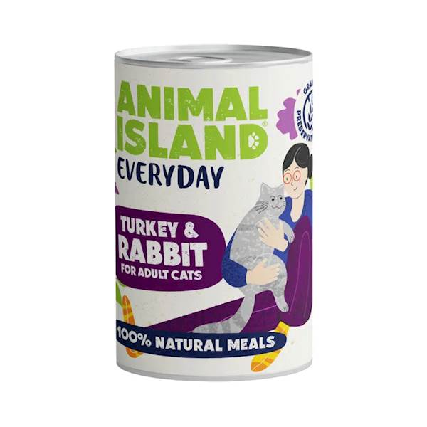 ANIMAL ISLAND CAT EVERYDAY INDYK I KRÓLIK (MUS) 400G