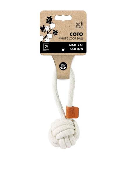 M-PETS COTO WHITE LOOP BALL 6,5CM