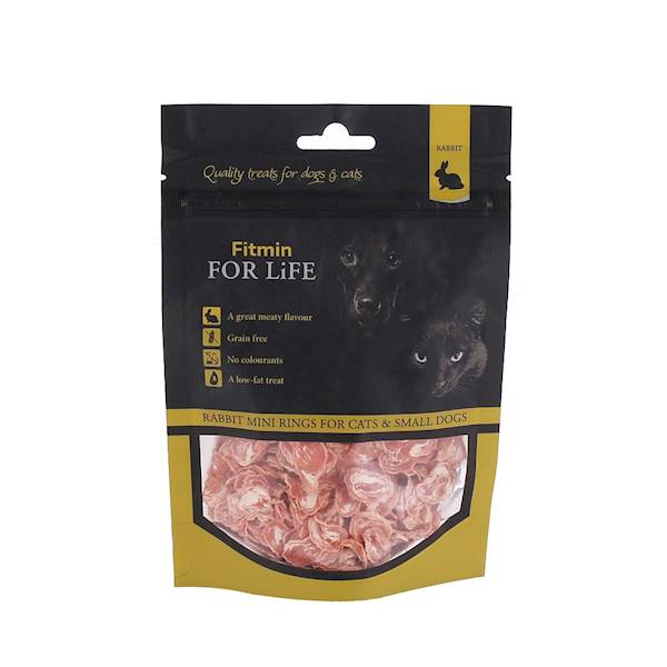 FITMIN CAT FOR LIFE TREAT RABBIT MINI RINGS 70G