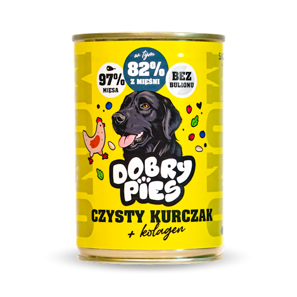 DOBRY PIES MONO CZYSTY KURCZAK + KOLAGEN 400G