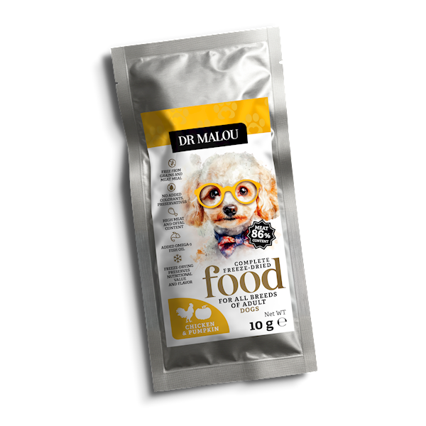 DR MALOU KARMA LIOFILIZOWANA DLA PSA KURCZAK Z DYNIĄ 10G