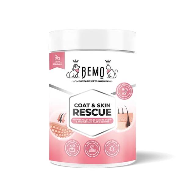 BEMO SUPLEMENT COAT & SKIN RESCUE (WSPARCIE SKÓRY I SIERŚCI PSÓW Z ALERGIĄ) 150G