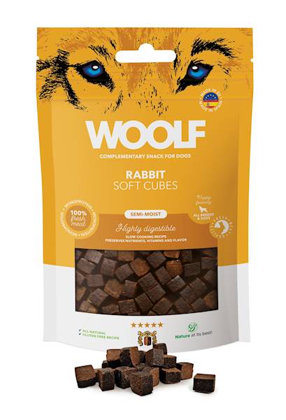 WOOLF SOFT CUBES RABBIT MONOPROTEIN 100G
