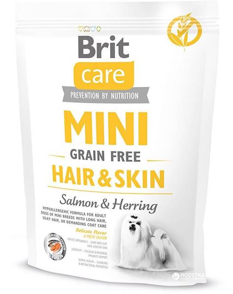 BRIT CARE DOG MINI HAIR&SKIN SALMON&HERRING 400G