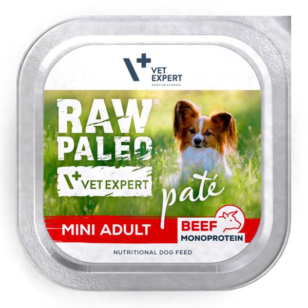 VET EXPERT RAW PALEO MINI ADULT BEEF PATE 150G