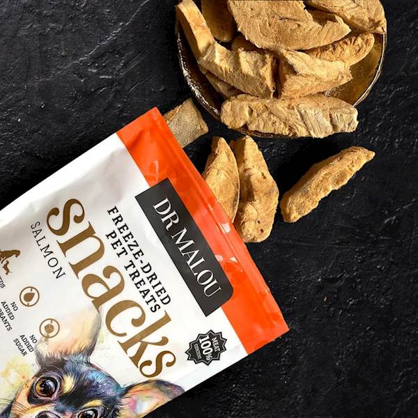 DR MALOU PRZYSMAKI LIOFILIZOWANE DLA PSA 100% ŁOSOSIA 50G