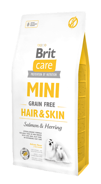 BRIT CARE DOG MINI HAIR&SKIN SALMON&HERRING 7KG