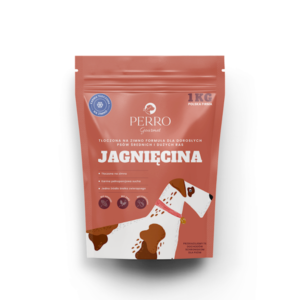 PERRO GOURMET KARMA TŁOCZONA NA ZIMNO JAGNIĘCINA M/L 1KG