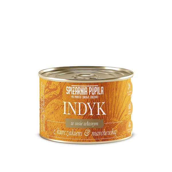 SPIŻARNIA PUPILA INDYK Z MARCHEWKĄ & PIETRUSZKĄ 410G