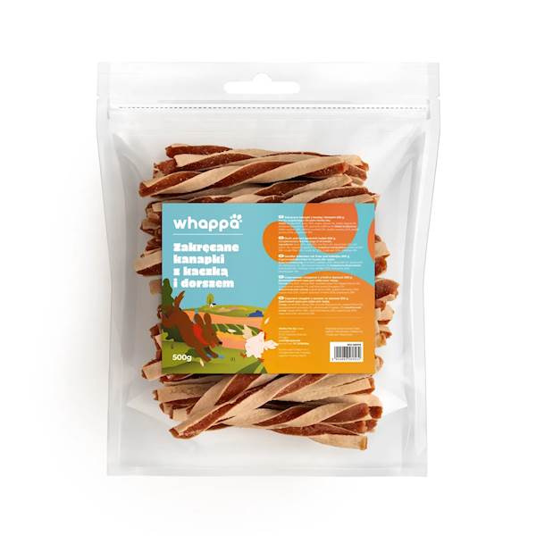 WHAPPA ZAKRĘCANE KANAPKI Z KACZKĄ I DORSZEM 500G