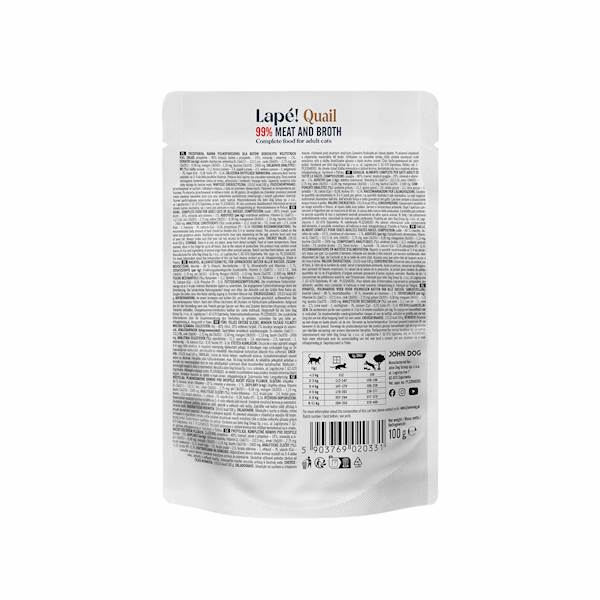 JOHN DOG FOR CATS LAPE PRZEPIÓRKA 100G