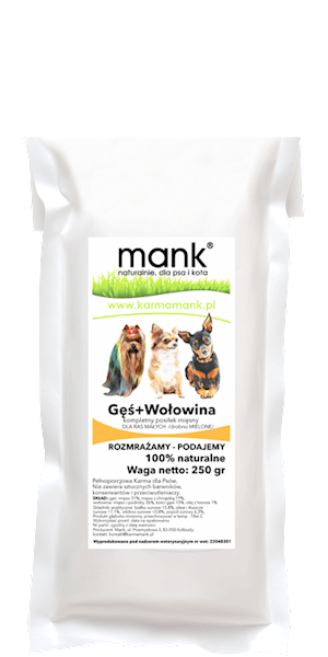 MANK GĘŚ I WOŁOWINA 250G