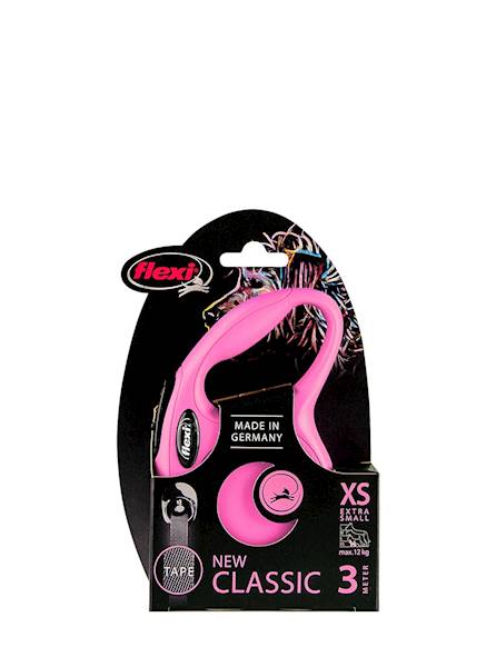 FLEXI NEW CLASSIC TAŚMA XS 12KG 3M RÓŻOWA