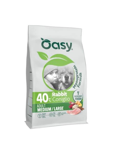 OASY DOG ONE PROTEIN ADULT MEDIUM/LARGE KRÓLIK 10KG