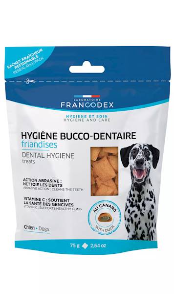 FRANCODEX DOGS DENTAL HYGIENE TREATS 75G