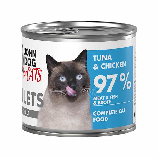 JOHN DOG FOR CATS FILETY TUŃCZYK I KURCZAK 140G