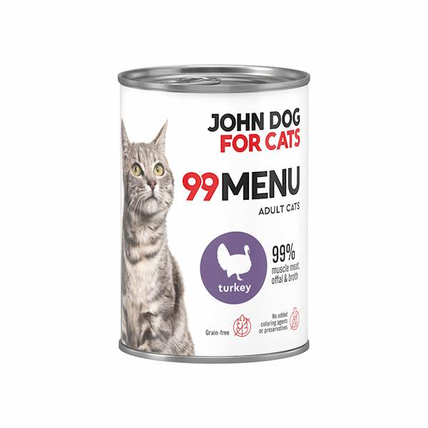 JOHN DOG FOR CATS 99-MENU INDYK 400G