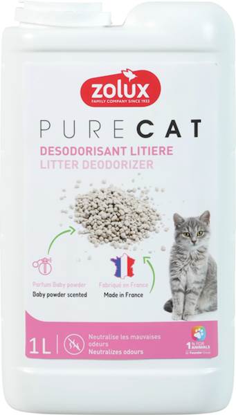 ZOLUX PURECAT DEZODORANT DO ŻWIRKU O ZAPACHU TALKU 1L