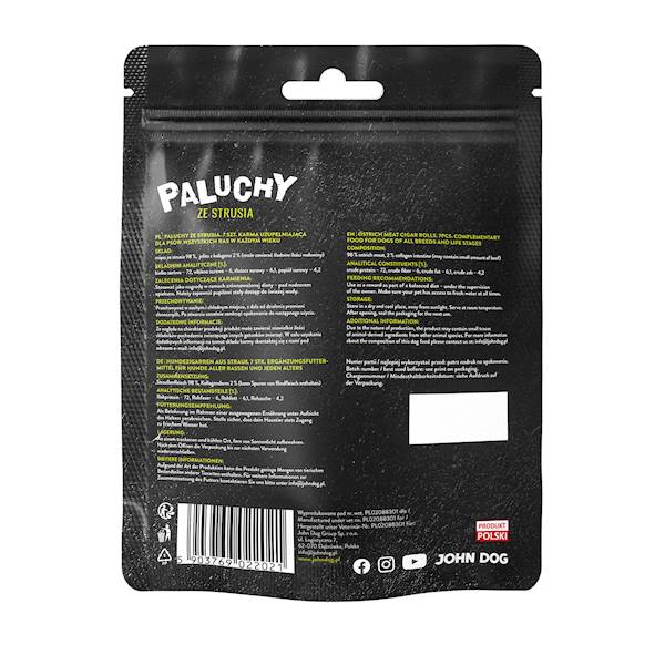 JOHN DOG PALUCHY ZE STRUSIA 7SZT