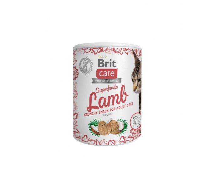 BRIT CARE CAT SNACK SUPERFRUITS LAMB 100G