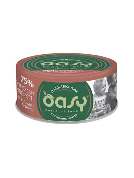 OASY CAT MORE LOVE TUŃCZYK Z KREWETKAMI (PUSZKA) 70G