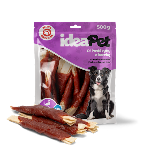 IDEAPET PASKI RYBA Z KACZKĄ 500G