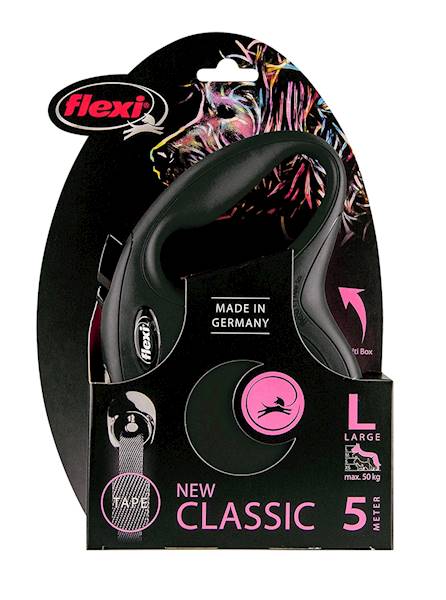 FLEXI NEW CLASSIC TAŚMA L 50KG 5M CZARNA