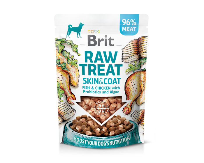 BRIT RAW TREAT SKIN&COAT FISH&CHICKEN 40G