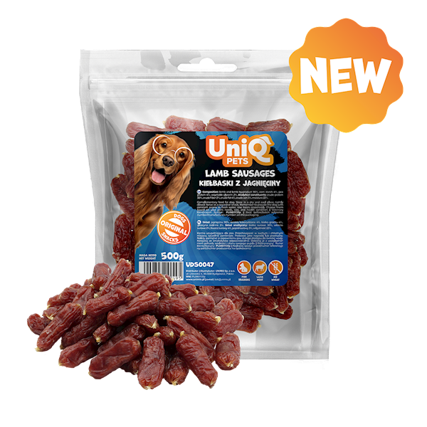 UNIQ PETS MEATY KIEŁBASKI Z JAGNIĘCINY 500G