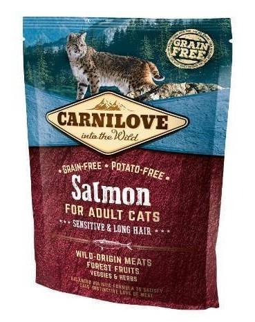 CARNILOVE CAT SALMON SENSITIVE&LONG HAIR 400G