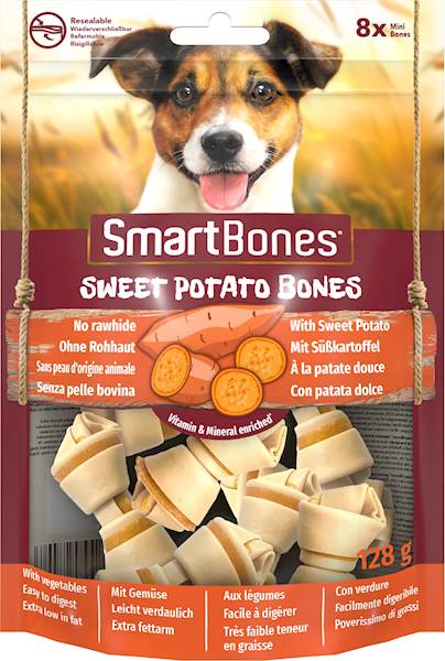 SMART BONES SWEET POTATO MINI 8SZT 128G