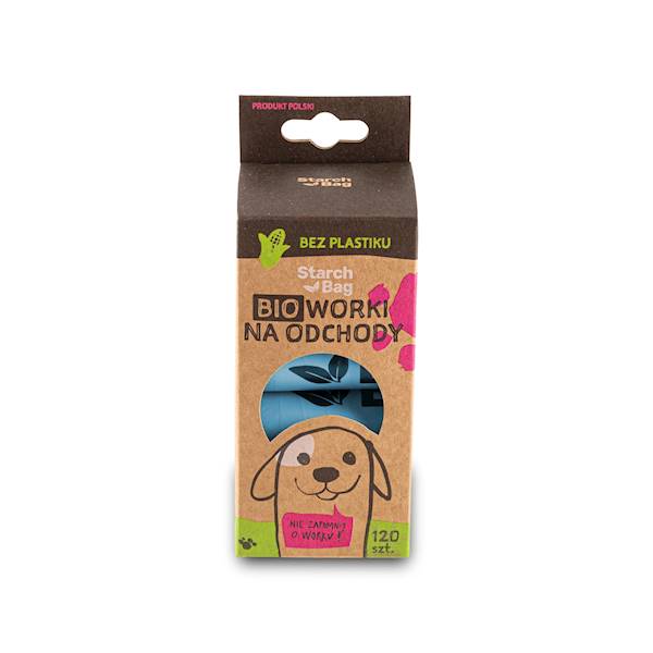 STARCHBAG KOMPOSTOWALNE BIOWORECZKI NIEBIESKIE 8X15SZT