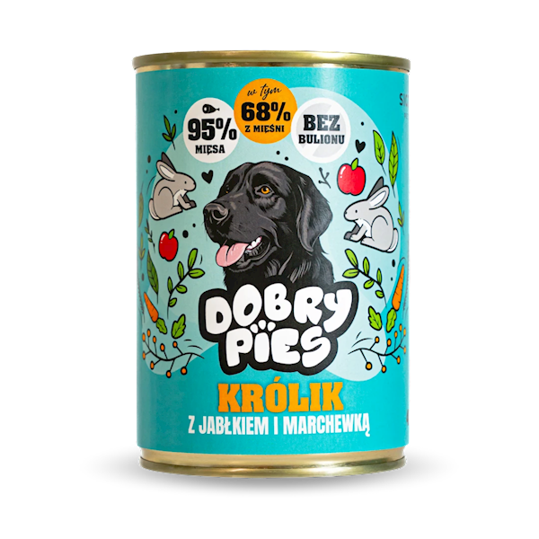 DOBRY PIES DUO KRÓLIK Z JABŁKIEM I MARCHEWKĄ 400G