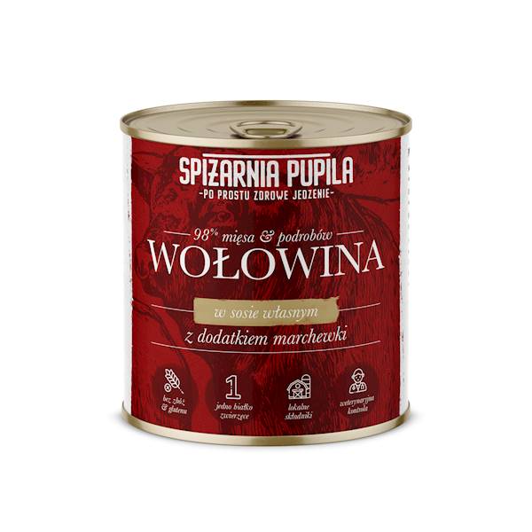 SPIŻARNIA PUPILA WOŁOWINA Z MARCHEWKĄ 850G