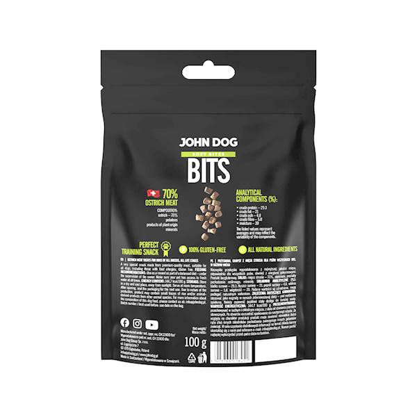 JOHN DOG CHAPSY Z MIĘSA STRUSIA 100G