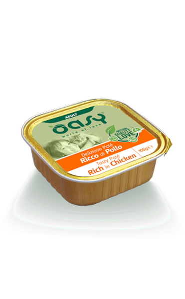 OASY CAT TASTY PATE ADULT RICH IN CHICKEN 100G