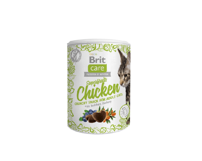 BRIT CARE CAT SNACK SUPERFRUITS CHICKEN 100G