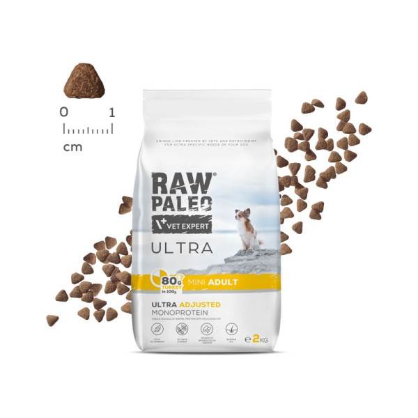 VET EXPERT RAW PALEO ULTRA ADULT MINI TURKEY 750G