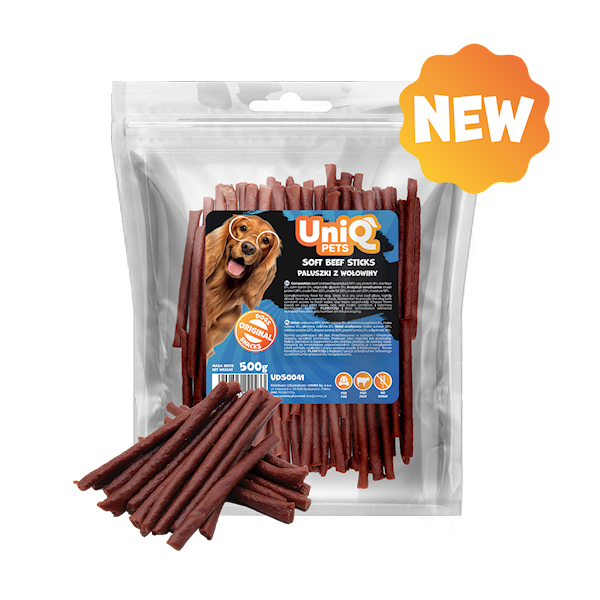 UNIQ PETS MEATY PALUSZKI Z WOŁOWINY 500G