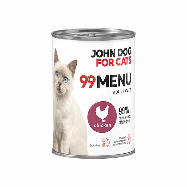 JOHN DOG FOR CATS 99-MENU KURCZAK 400G
