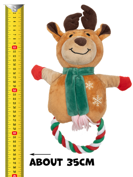 UNIQ PETS SQUEAKIES SZARPAK PIERŚCIEŃ RENIFER Z PISZCZAŁKĄ 25X35CM